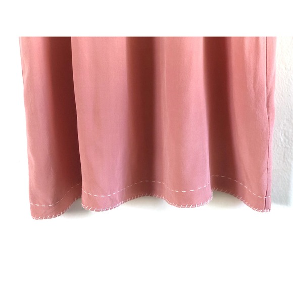 Joie Silk Dip Dyed Ombre Shift Dress With Tassel Tie - Picture 3 of 8